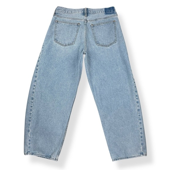 Abercrombie & Fitch Jeans Womens 29 (ACTUAL 31x27) Blue Barrel Relaxed Leg Ankle - Picture 4 of 15